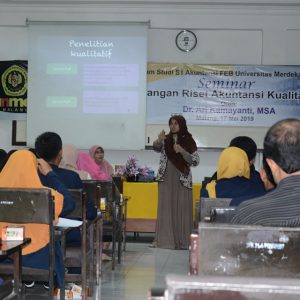 Seminar FEB Unmer Malang, Mengkaji Secara Mendalam Penelitian Kualitatif di Bidang Akuntansi