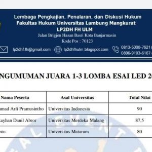 Mahasiswa Fakultas Hukum UNMER Malang Raih Juara II Lomba Esai Nasional