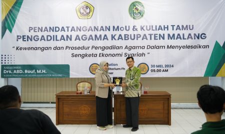 Fakultas Hukum UNMER Malang Selenggarakan Penandatanganan MoU dan Kuliah Tamu Bersama  Pengadilan Agama Kabupaten Malang